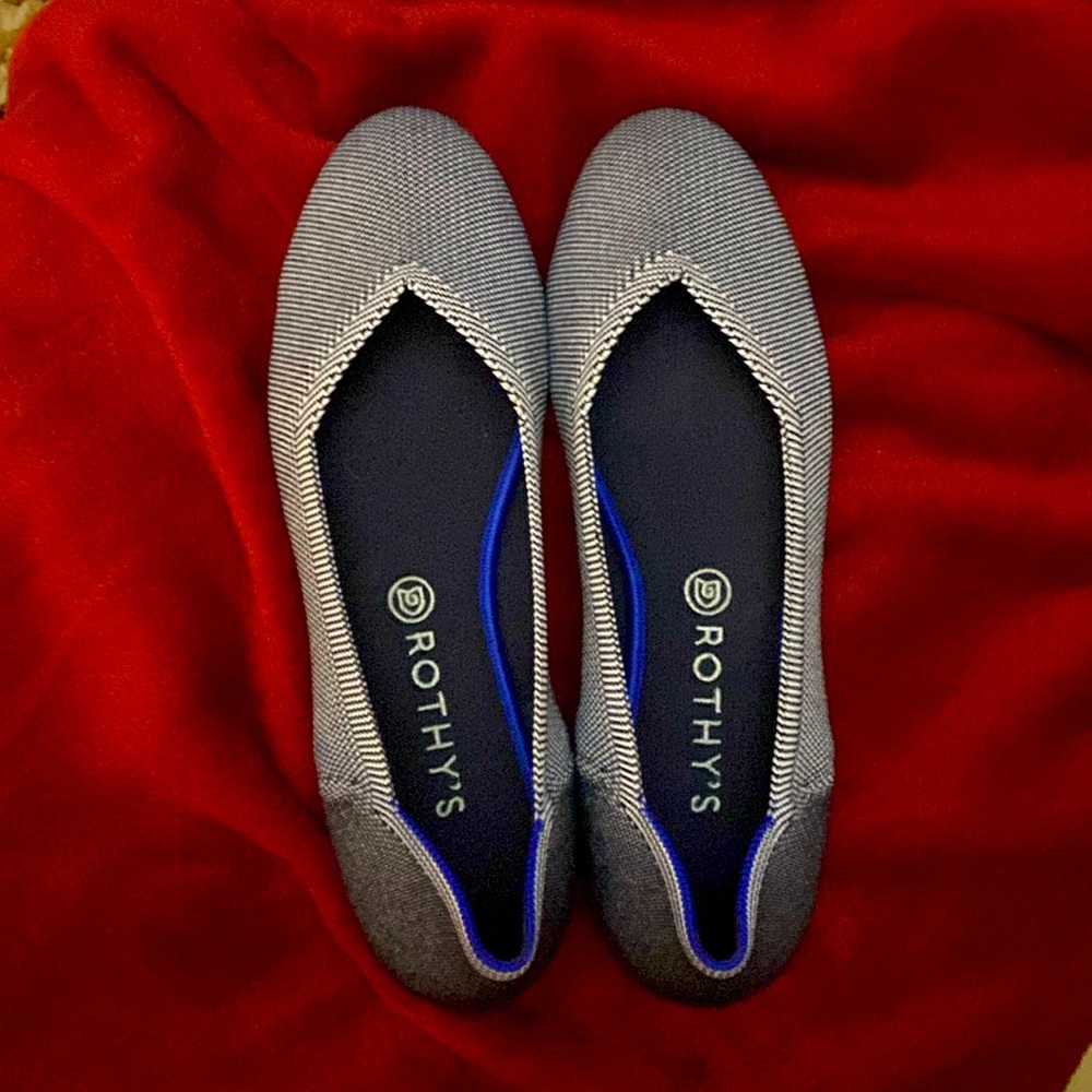 Almost new Rothy’s shoes with rounded toe and in a hard to find size 12